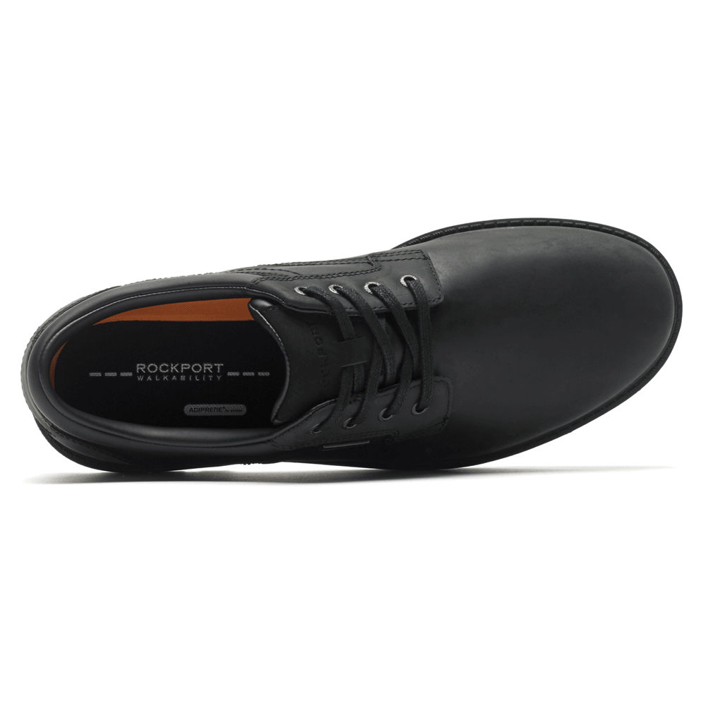 Rockport Singapore Mens Oxfords - Storm Surge Plain Toe Black - CB6470283